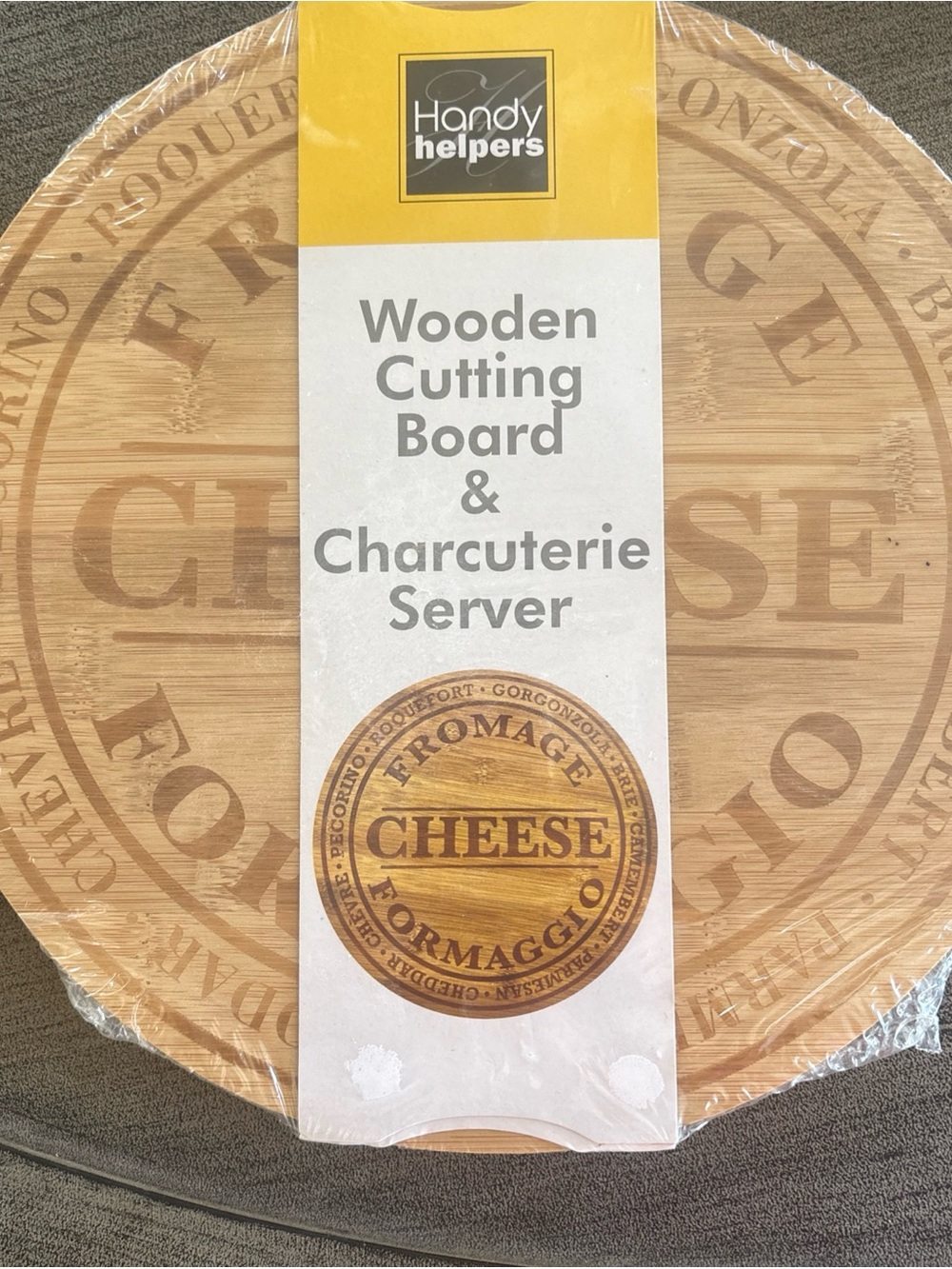 Wooden Cutting Board & Charcuterie Server - Natural Bamboo